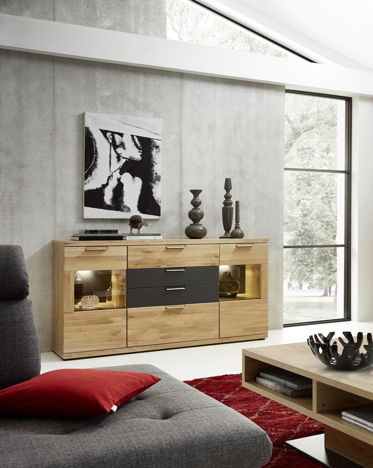 Innostyle BIANCO Sideboard 165 x 94 cm Wildeiche ab 747,00