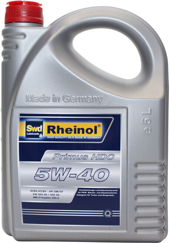 Swd Rheinol Primus HDC 5W-40 (5 l) ab 17,55 € | Preisvergleich bei ...