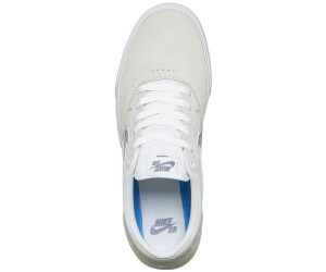 nike sb chron slr suede mix sneakers in white