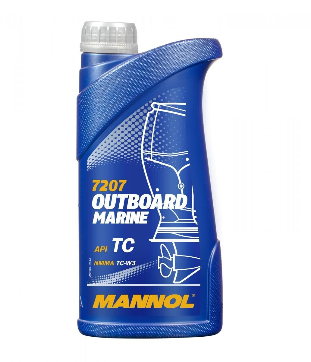 Mannol MN7207-1 Bootsmotoröl, Synthetisch, API TD, NMMA TC-W3 – Für Außenborder, Jetskis