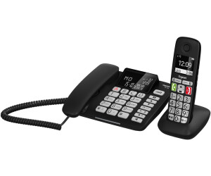 Téléphone Filaire Avec Répondeur + Sans Fil - Com-4005 - Téléphone