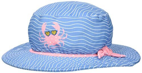 Playshoes Chapeau de soleil Crabe bleu/rose