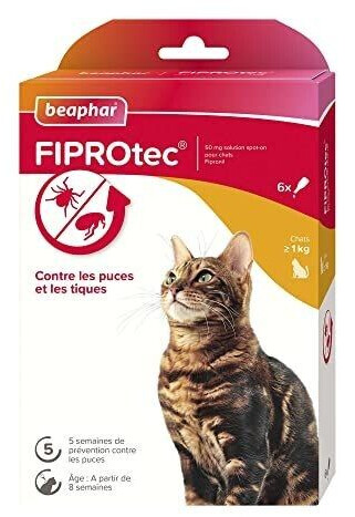Beaphar Fiprotec chat 6 pipettes