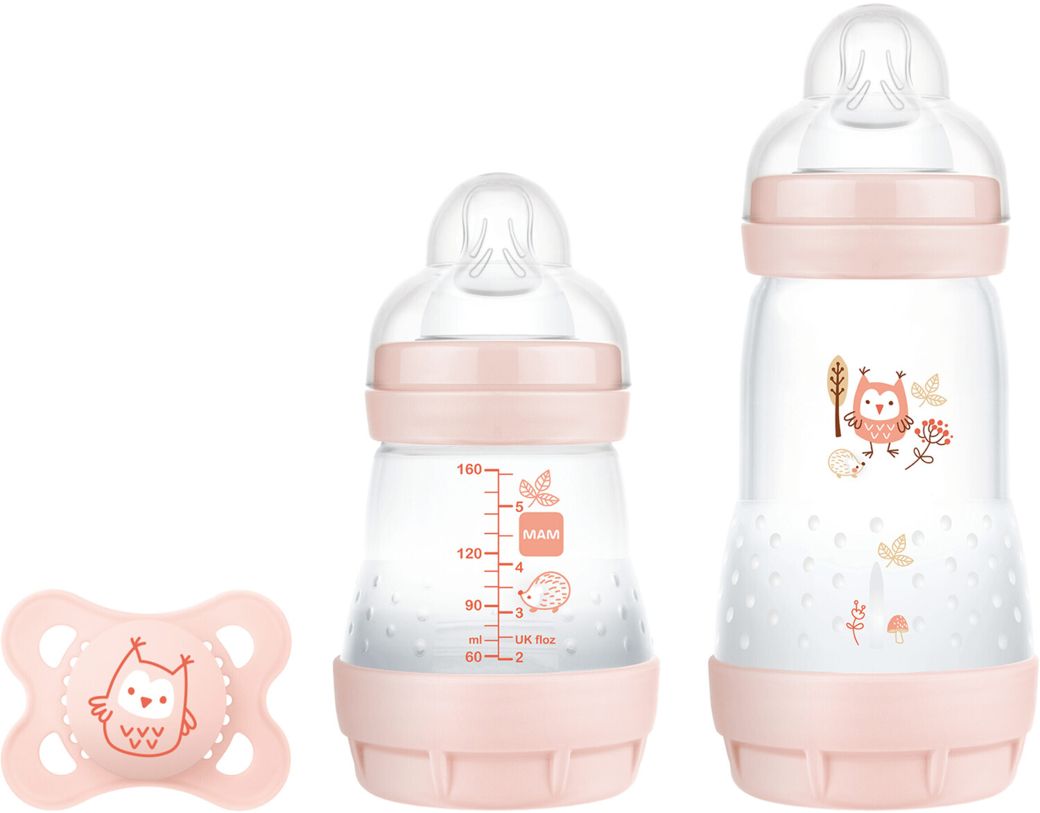 MAM Easy Start Anti-Colic Elements Starter Set S owl pink