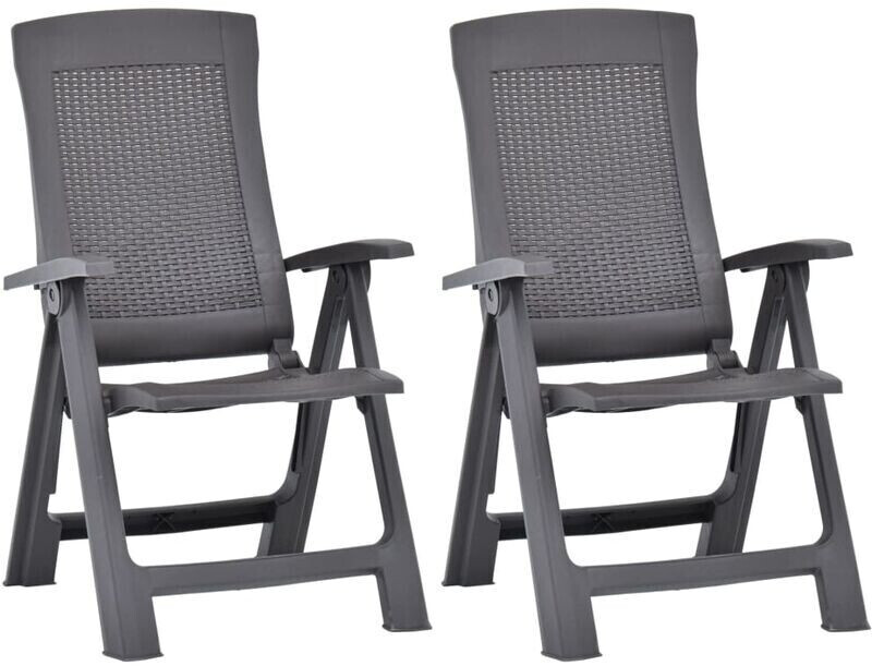 vidaXL Garden Reclining Chairs - Mocca Brown