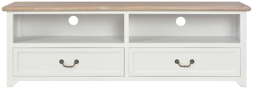vidaXL Meuble TV en bois 120 x 30 x 40 cm blanc