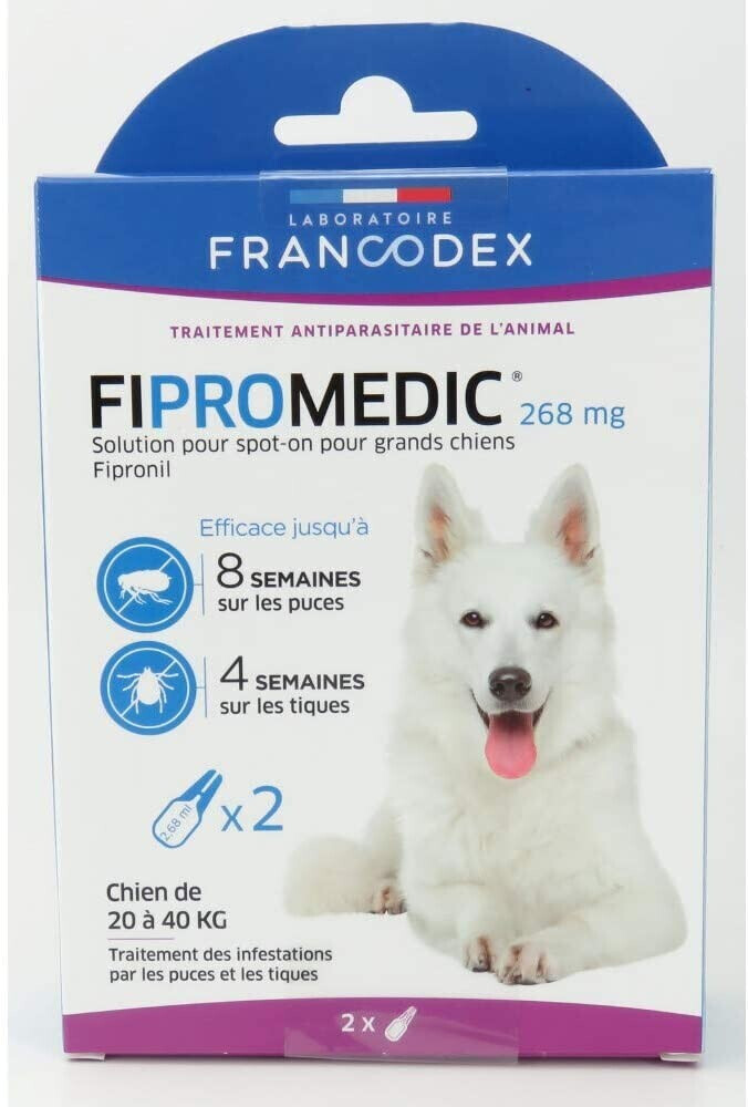 Francodex Fipromedic chiens grands 20-40 kg 268 mg 2 pipettes