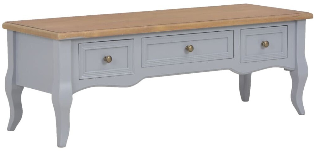 vidaXL Meuble TV en bois 35 x 35 x 100 cm gris