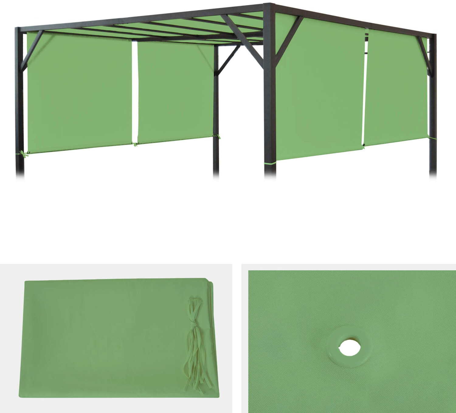 Mendler Replacement Roof for Baia 400 x 400 cm Green (75853)