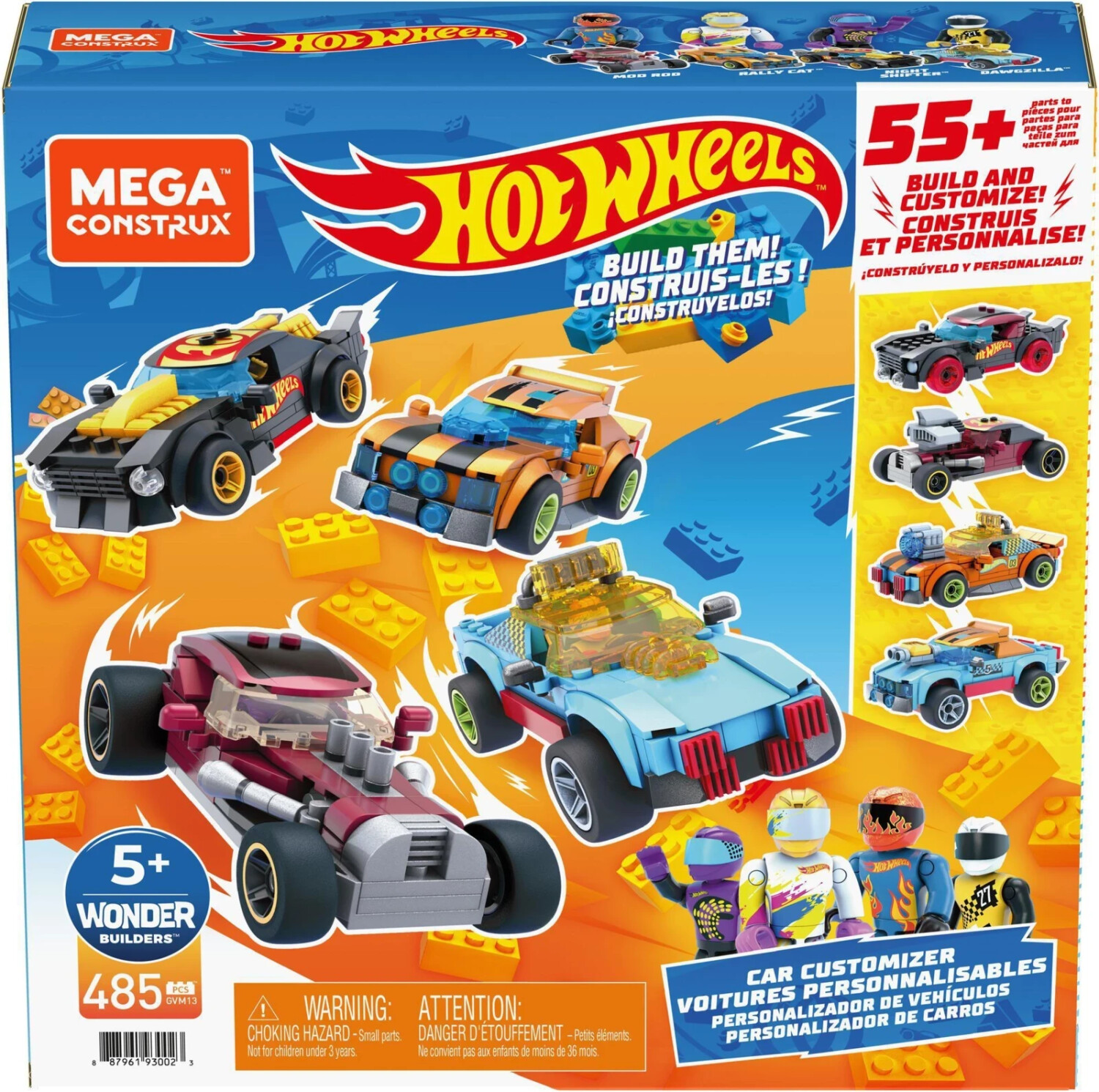 Mega Construx Hot Wheels Rennwagen Dawgzilla Night Shifter and Mod Rod (GVM13)