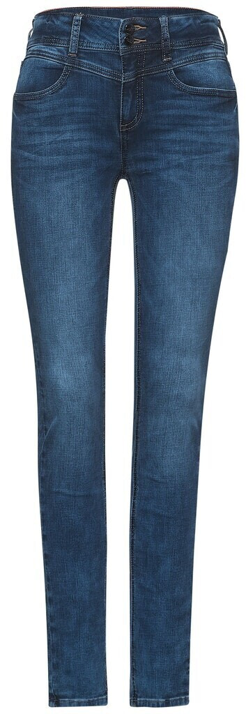 Street One York Slim Fit Jeans indigo blue random bleach