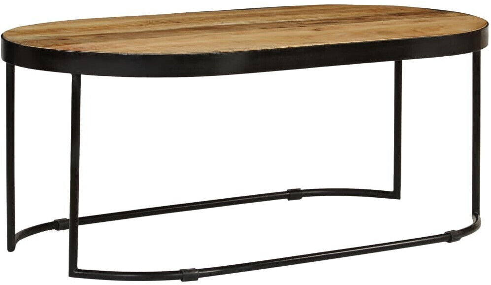 vidaXL Table basse ovale en bois de manguier 100 cm