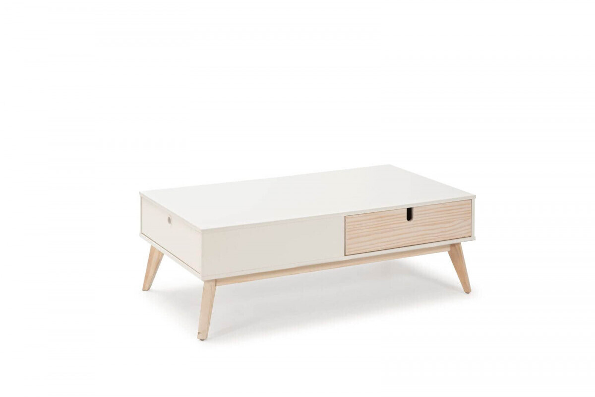 Bobochic Table basse Yugo blanc/bois