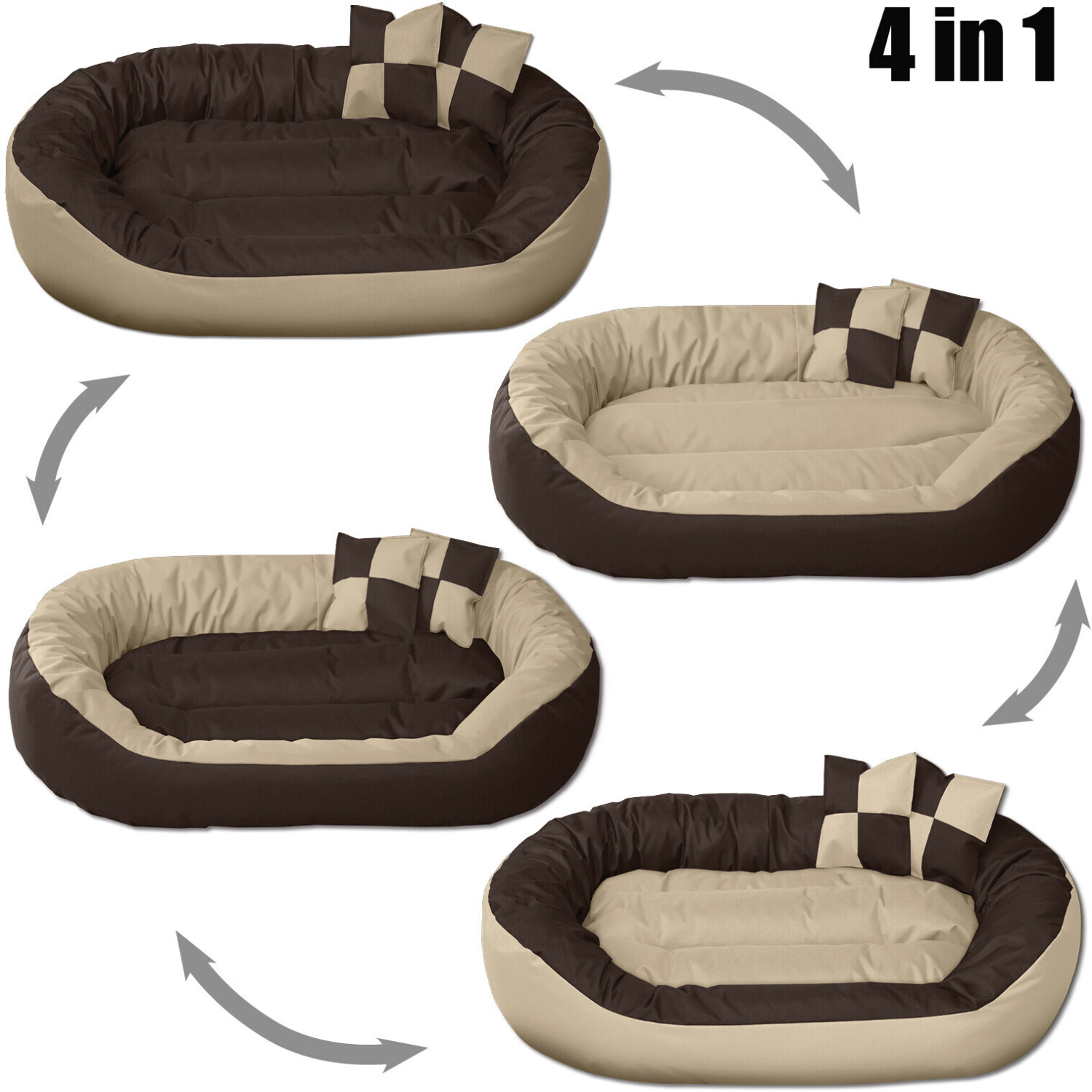 BedDog Lit pour chien 4in1 3XL melange BedDog Lit pour chien 4in1 3XL melange