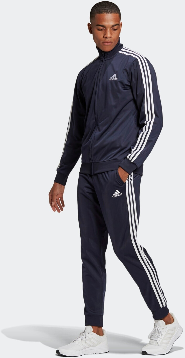 Buy Adidas Primegreen Essentials 3-Stripes Track Suit dark blue