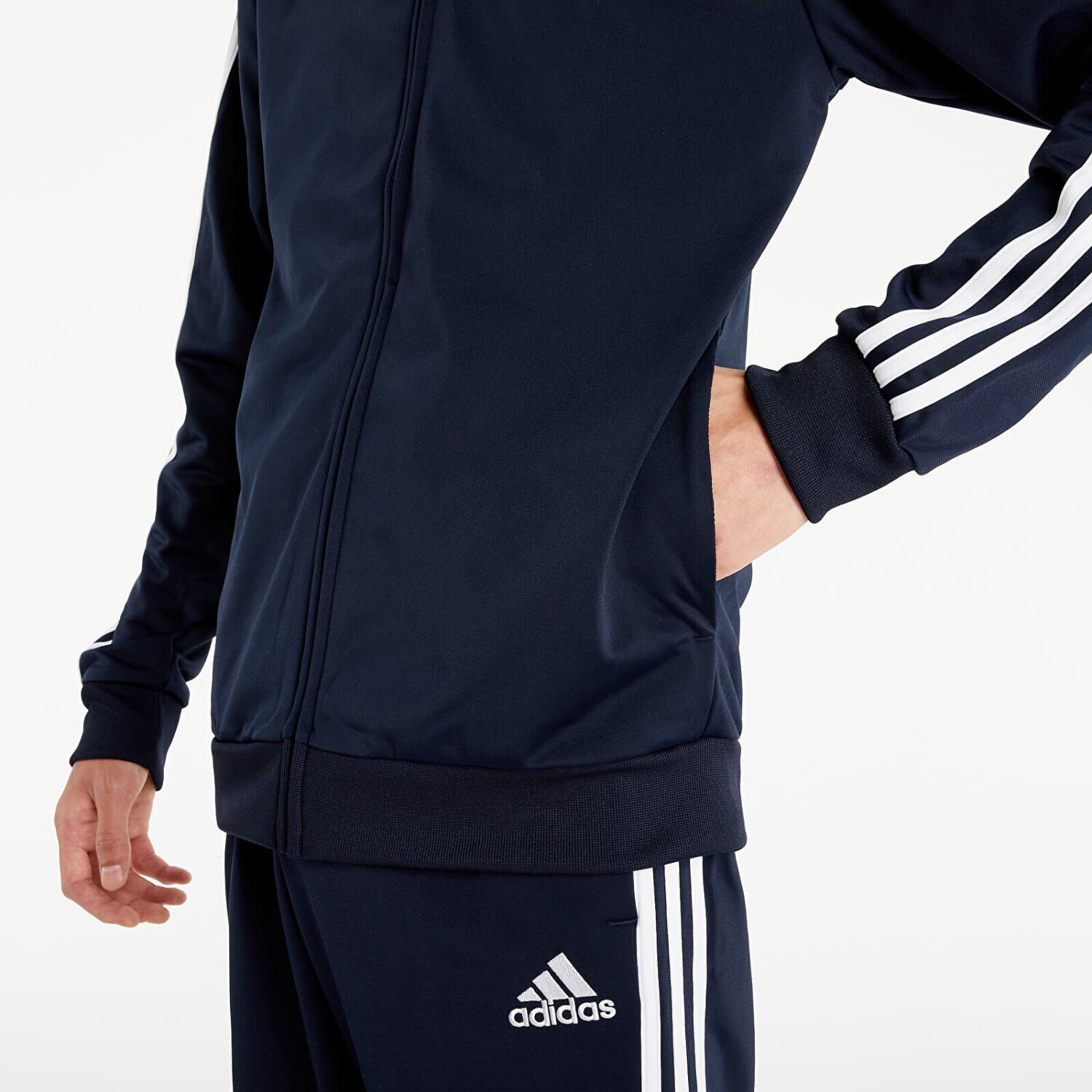 Buy Adidas Primegreen Essentials 3-Stripes Track Suit dark blue from £44.90  (Today) – Best Deals on