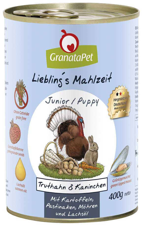 GranataPet Favorite Meal Puppy/Junior Turkey & Rabbit 400g