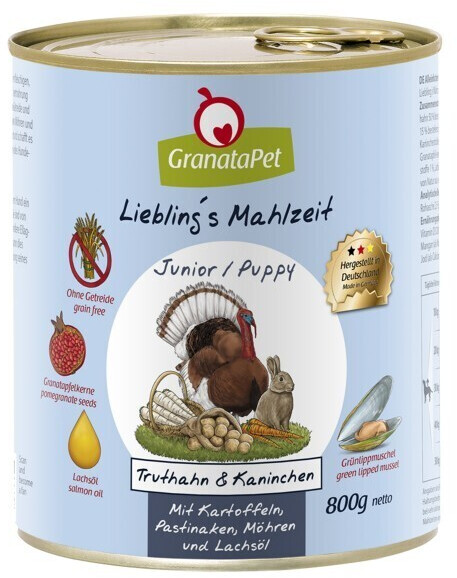 GranataPet Favorite Meal Puppy/Junior Turkey & Rabbit 800g