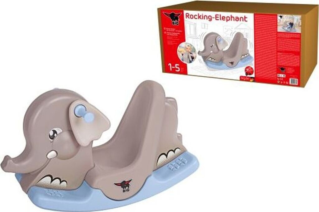 Big Rocking Elephant grey/blue