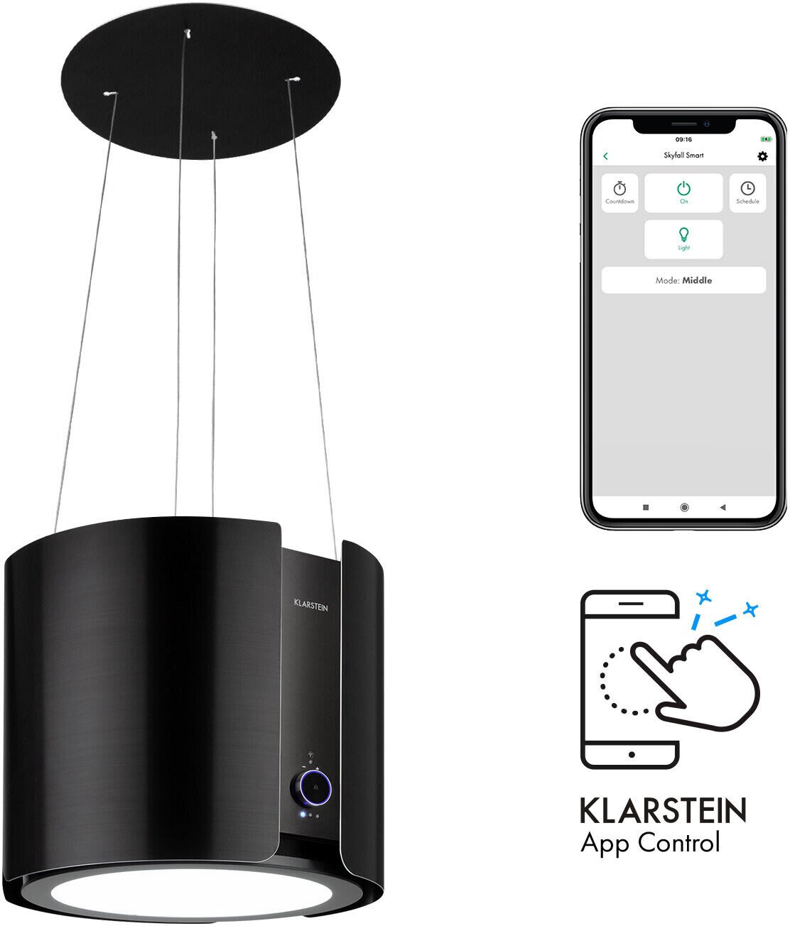 Klarstein Skyfall Smart 45cm black