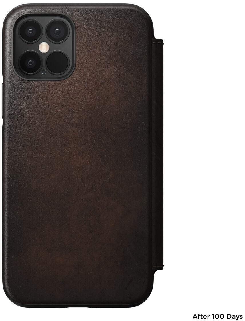 Nomad Rugged Folio Case for Apple iPhone 12 Pro Max - Rustic Brown Leather