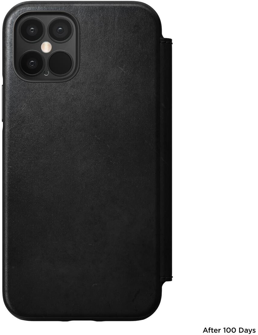 Nomad Rugged Folio Leather Case iPhone 12 / 12 Pro Black