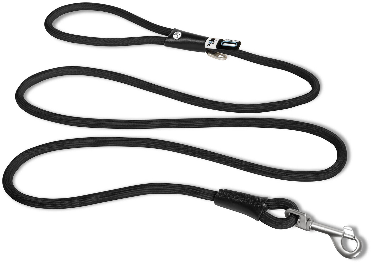 Curli Stretch Comfort Leash 1,8 m  Black