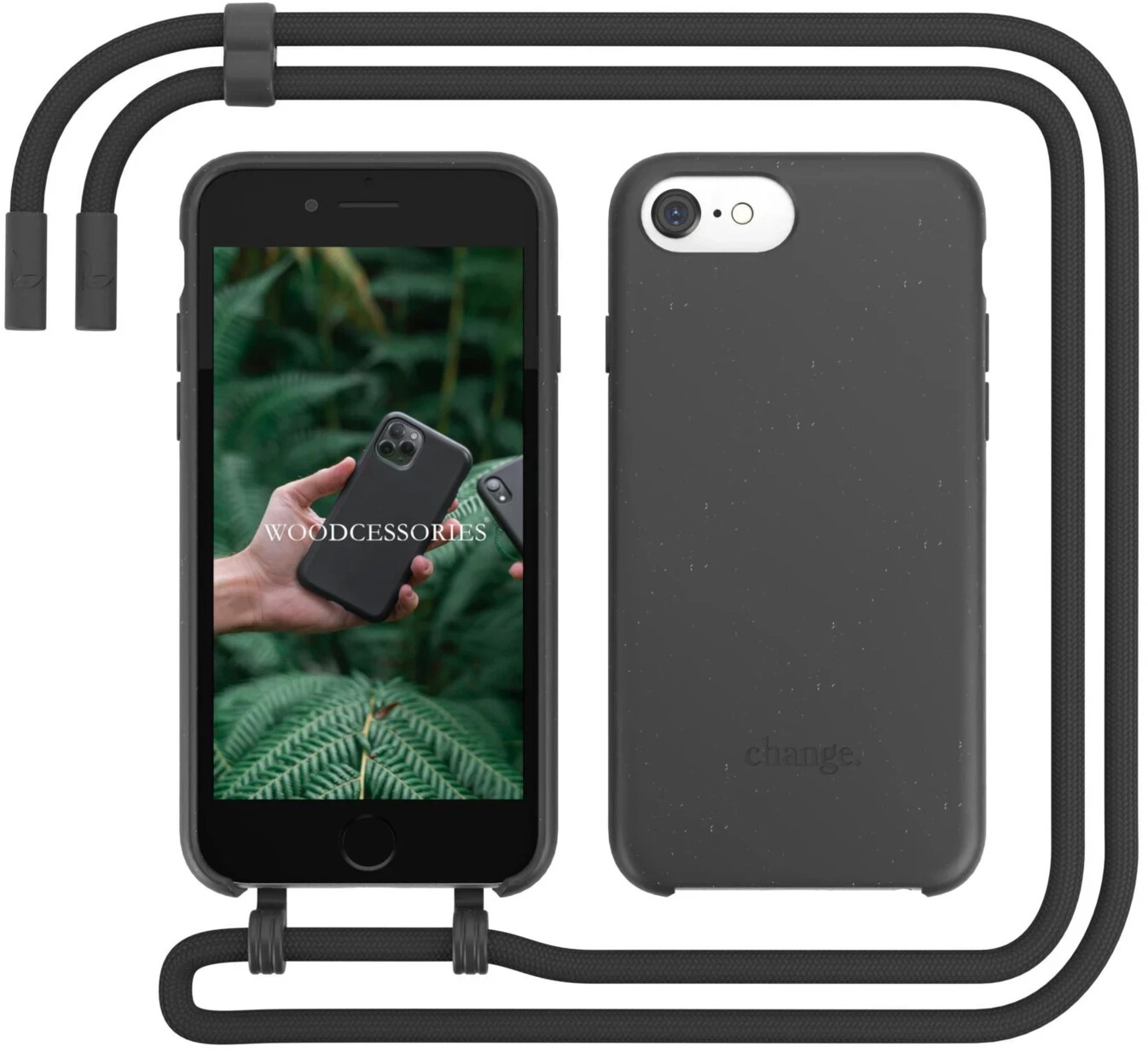 Woodcessories Change Case for iPhone 7/8/SE 2020 Black