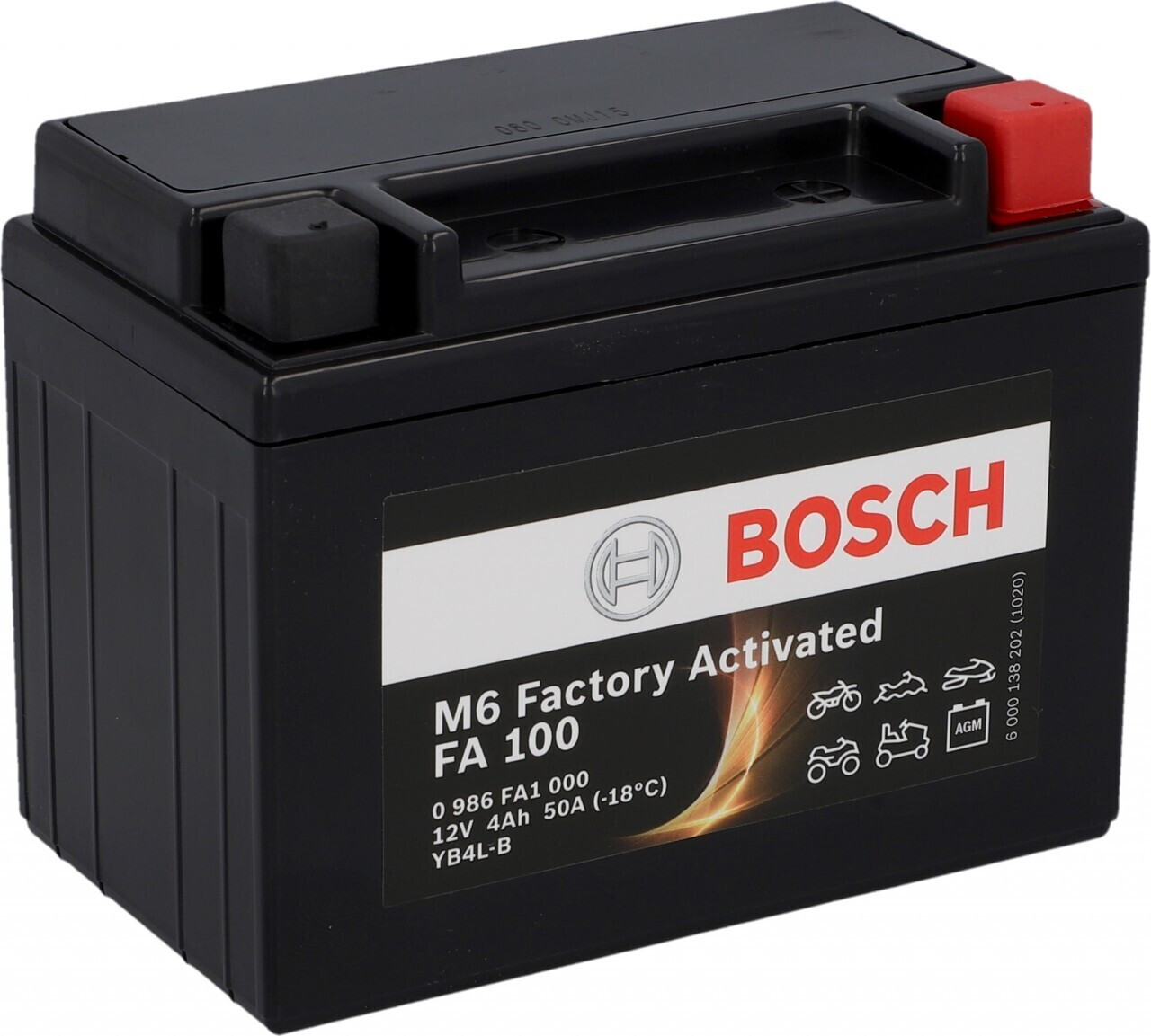 Bosch Motorradbatterie YTX14-BS 12Ah 200A Gel Technologie zyklenfeste  Starterbatterie, lagerfähig, wartungsfrei
