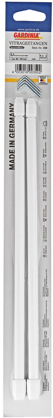 Preisvergleich Ø € Gardinia 30-50 11 cm | 1,59 bei weiß ab Vitragestangen mm