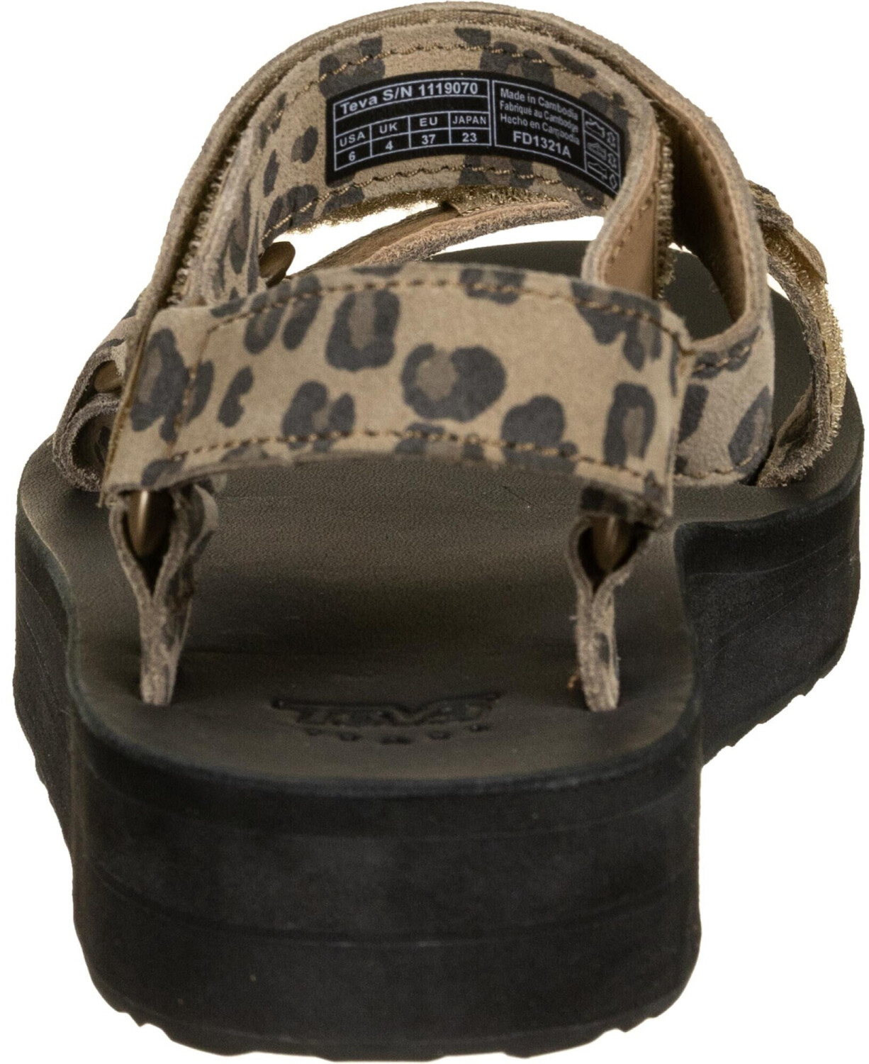 leopard teva flatform