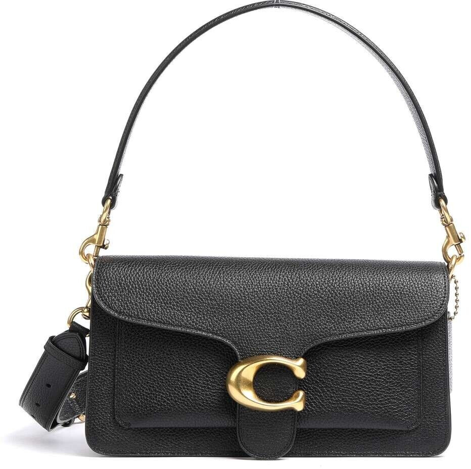 Buy Coach Polished Pebble Leather Tabby Shoulder Bag black from £342.90 ...
