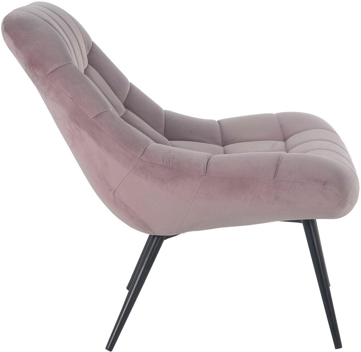 SalesFever Loungesessel XXL 76x85cm Samt rosa/schwarz ab 299,00 € |  Preisvergleich bei | Sessel