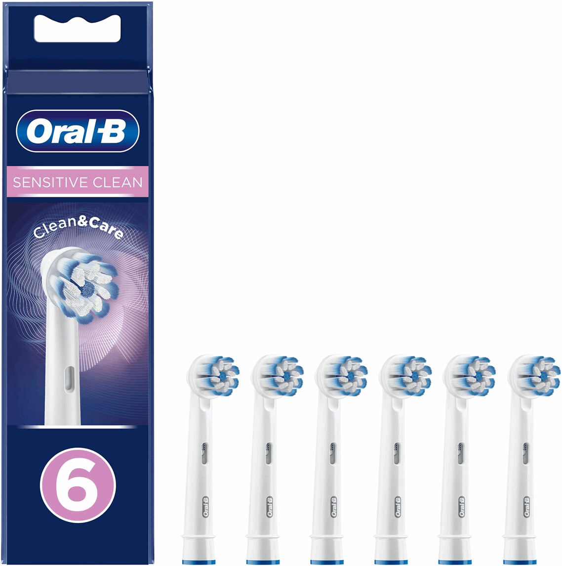 Oral-B Sensitive Clean Clean&Care Replacement Brush (6 pcs)