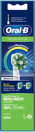 Oral-B Cross Action CleanMaximiser Replacement Toothbrush (2 pcs)