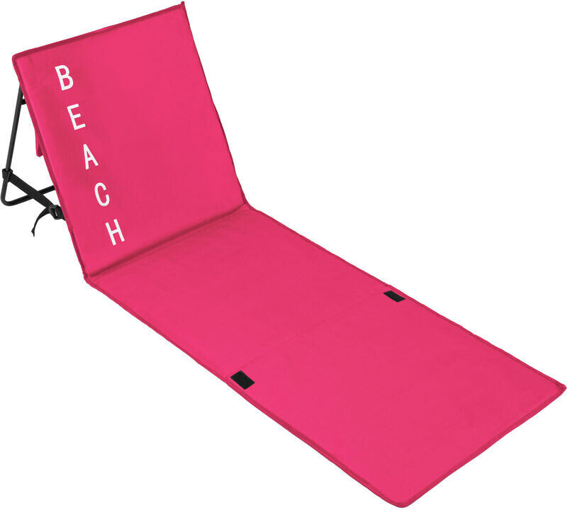TecTake Matelas de plage avec dossier 150 x 55 cm rose