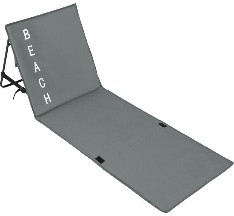 TecTake Matelas de plage avec dossier 150 x 55 cm gris