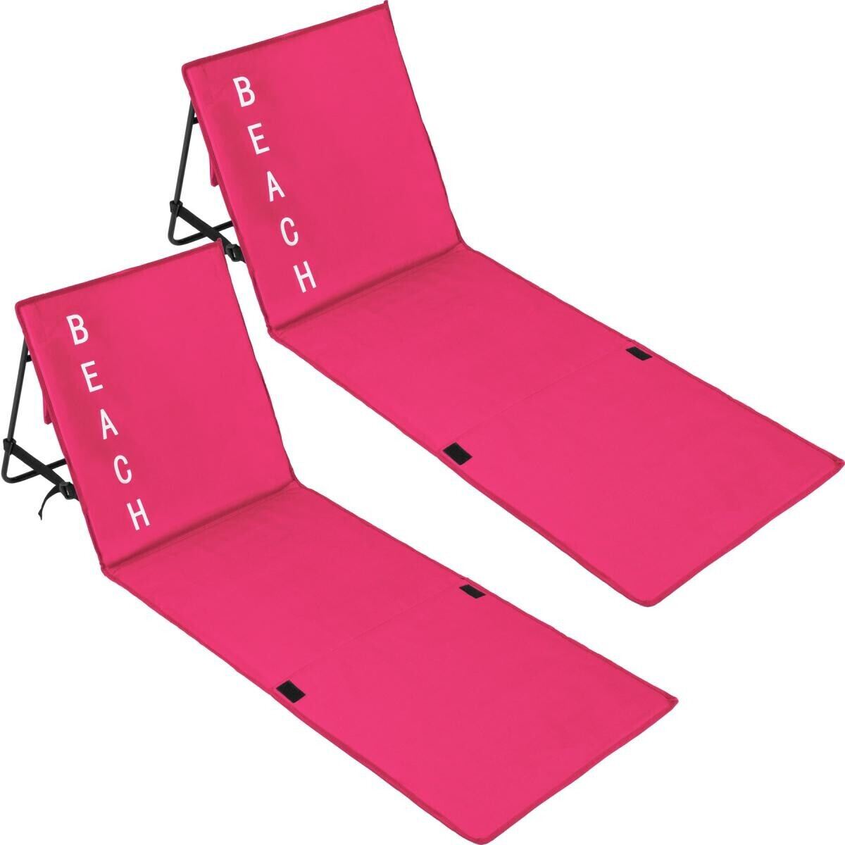 TecTake 2 x Matelas de plage avec dossier 150 x 55 cm