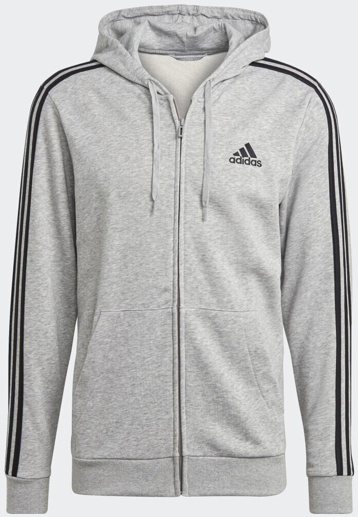 (GK9034) | 39,00 Sportswear 3-Stripes Full-Zip grey bei € medium French Terry Preisvergleich Adidas Men Essentials ab Hoodie heather
