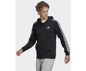 Adidas Men Sportswear Essentials French Terry 3 Stripes Full Zip Hoodie black GK9032 au meilleur prix sur idealo