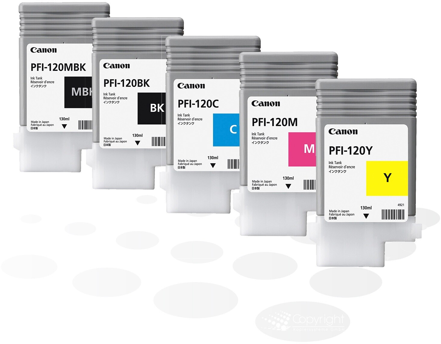 Canon PFI-120 BK/MBK/C/M/Y 5er Pack ab 315.89 € | Vergleiche 5