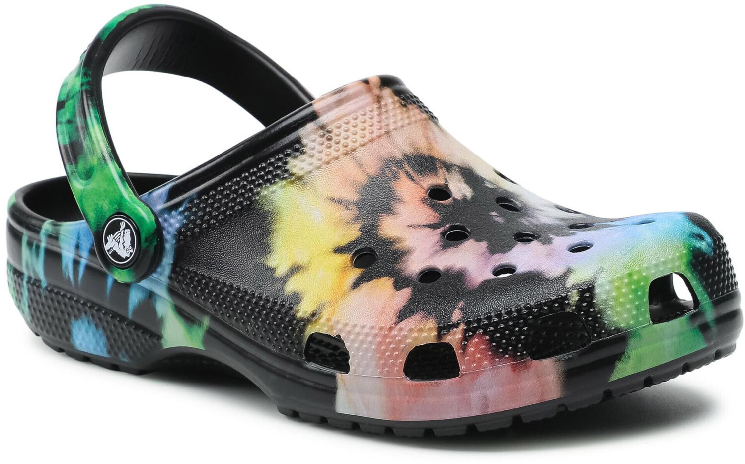 Crocs black hotsell tie dye
