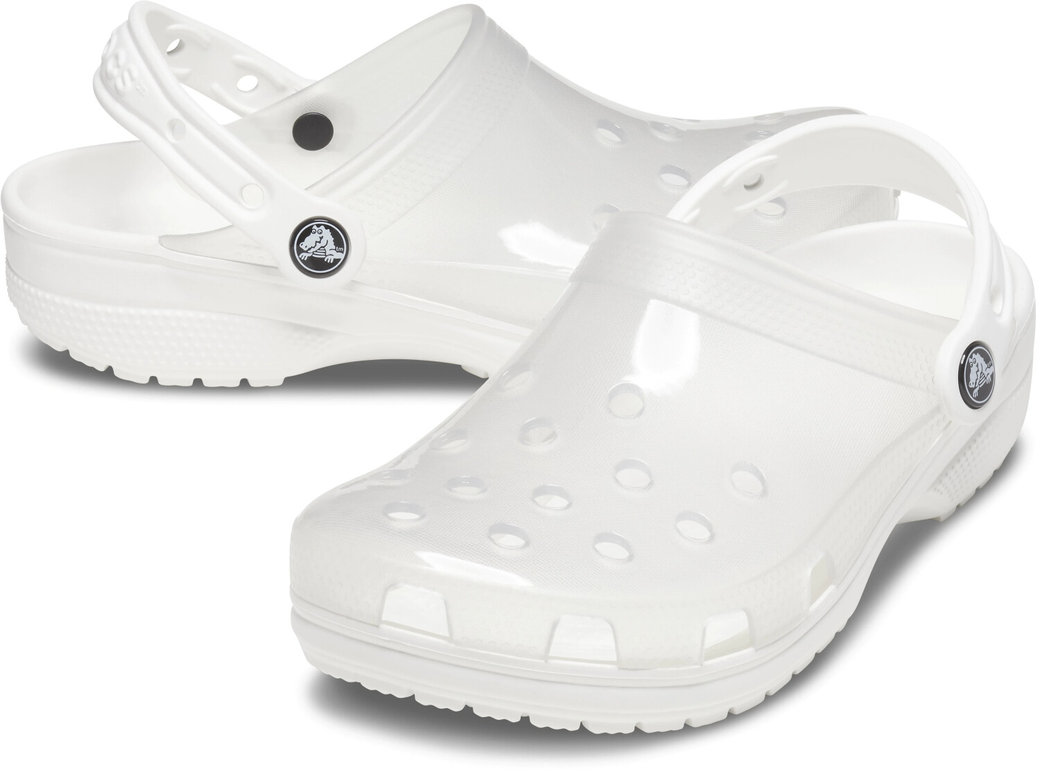 Clear crocs clearance