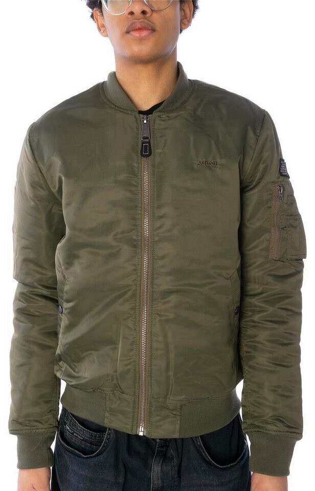 Bomber MA-1 90's sage kaki en nylon recyclé, coupe courte et confort