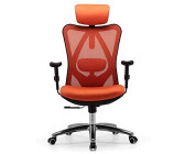 Chaise de bureau SIHOO Chaise de bureau, ergonomique, charge max. 150kg ~  sans repose-pieds, orange