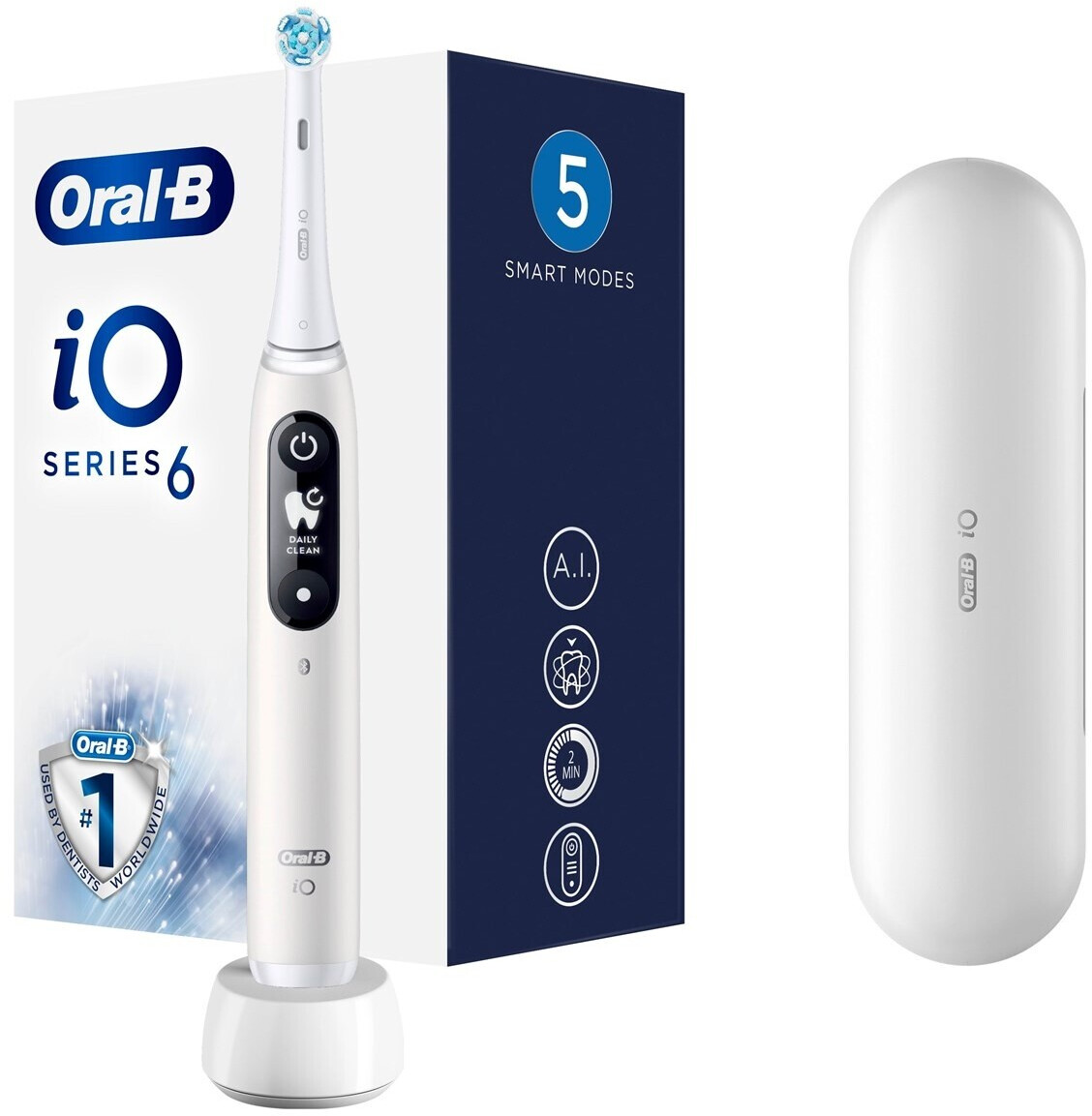 Oral-B iO Series 6 5 ホワイト iO Ultimate Clean Replacement Brush Heads Bundle, 6 | Oral-B