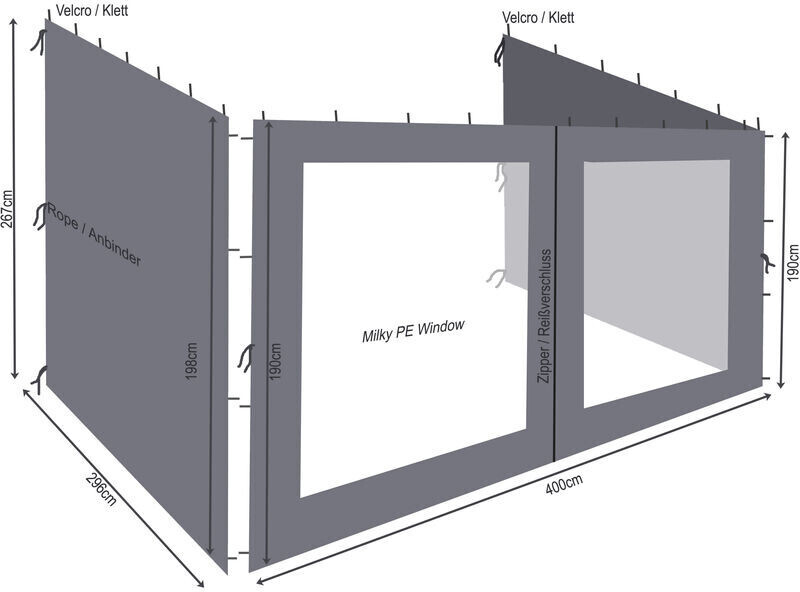 QUICK STAR Curtains for Annex Pavilion Rank 300 x 400 cm