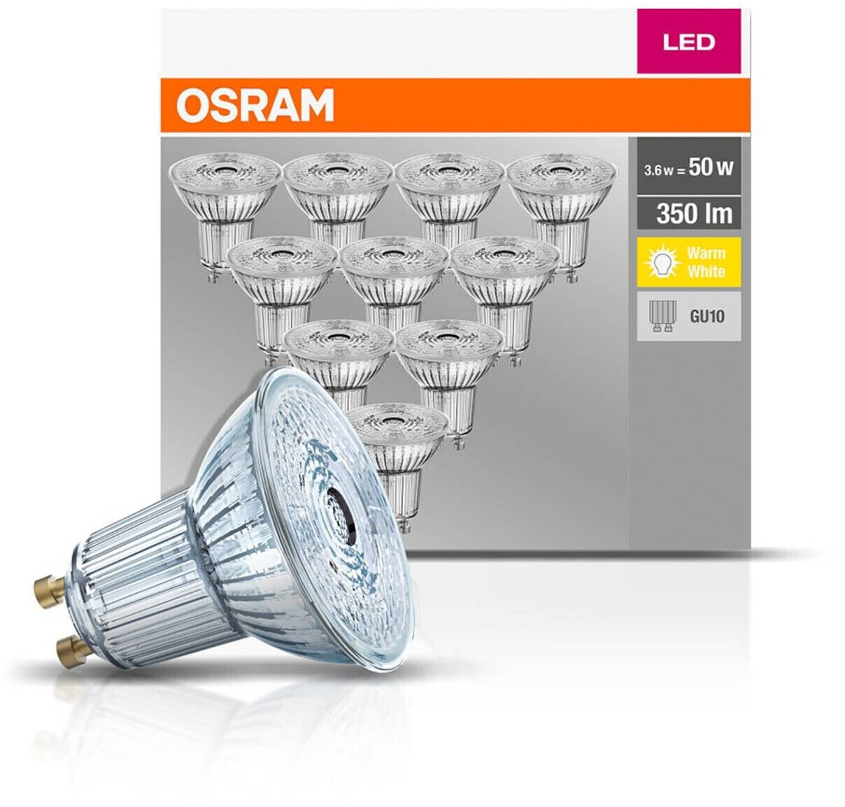 OSRAM LED Spot Strahler Superstar Plus GU10 6,7W 575lm warmweiss