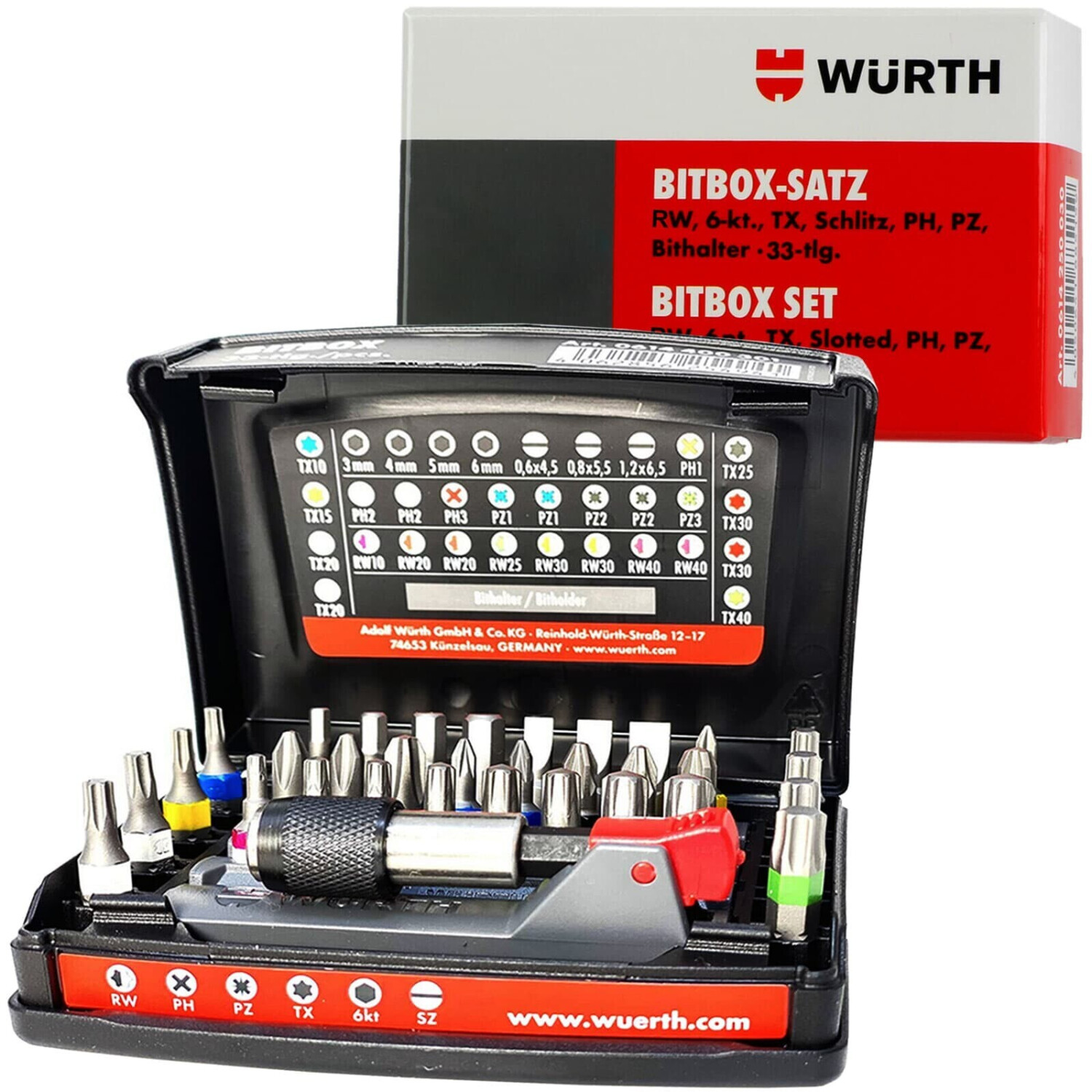 Würth Bit-Box 33-teilig (0614400301) ab 29,90 € (Februar 2024