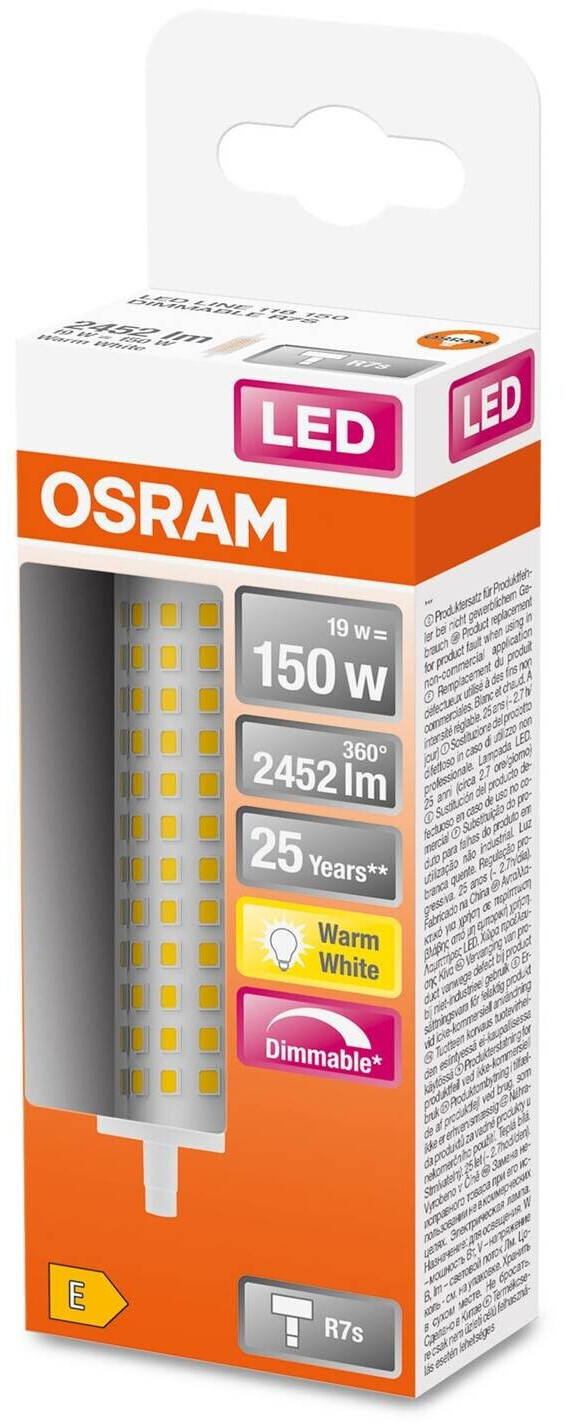 Osram LED SUPERSTAR LINE DIM CL 18W(150)/2700W R7s warmweiß ab 15,22 €  (Februar 2024 Preise)